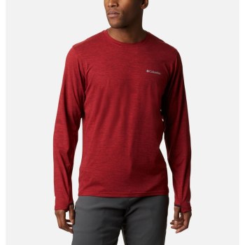 Columbia Tech Trail Long Sleeve Crew II, Sudaderas Azules Rojos Para Hombre | 328045-IDU